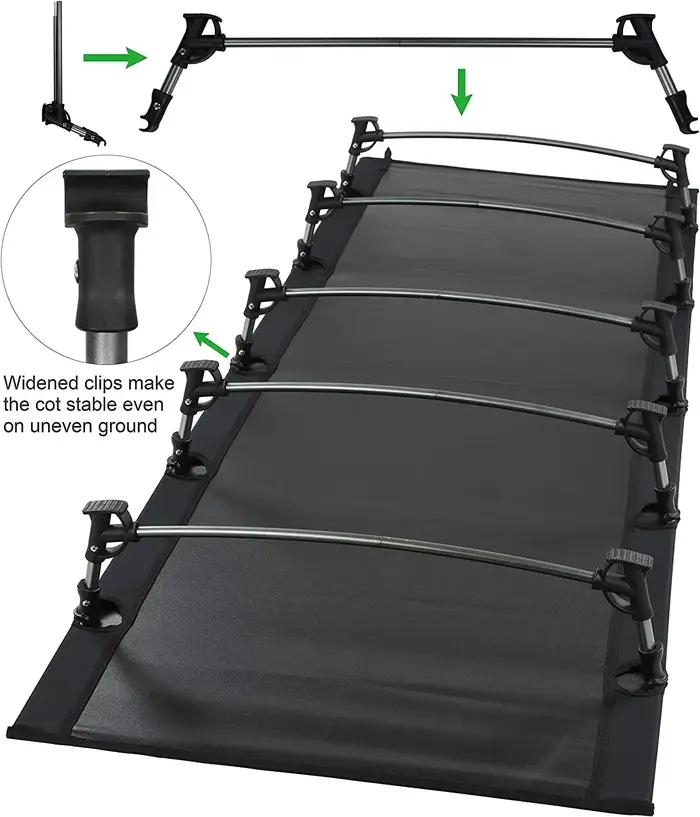 Lit Pliant Ultraléger pour Camping, Voyage, Couchage, Polymères, Juste de Matelas pour Randonnée, Pêche, Pique-Nique