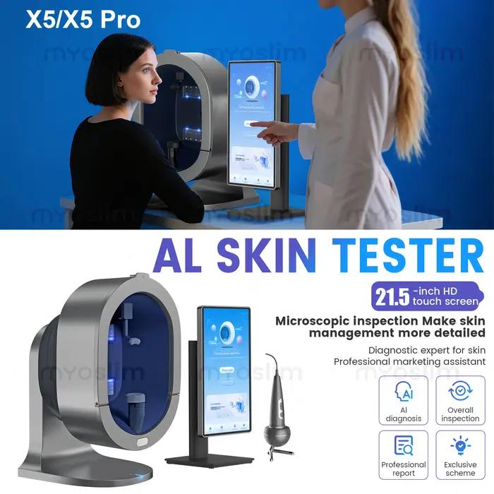 Nouveau 3D ASISA X5 3600W Scanner de peau soins analyseur du visage moniteur miroir Portable Test dé