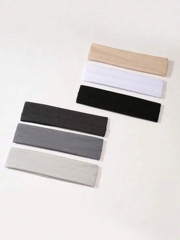 6 pièces unisexe Simple basique couleur unie imprimé léopard lavage du visage cyclisme course sport