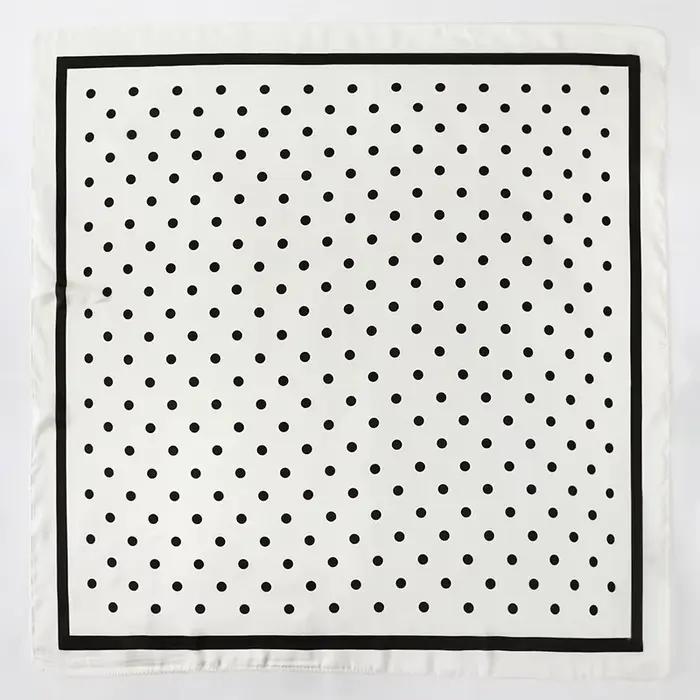 Dame cheveux Dot écharpe femme soie carré foulards bandeau pour femmes Bandana mode Foulard châles f