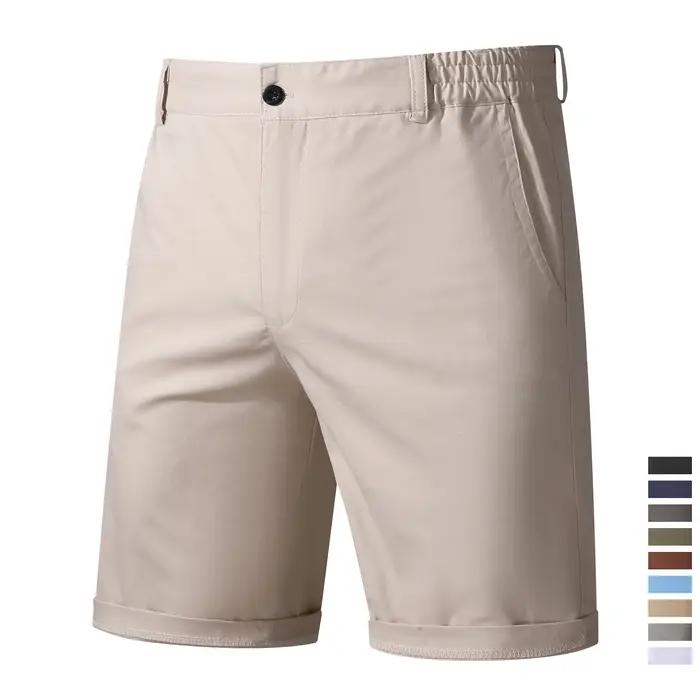 Shorts pour hommes 100% coton, couleur unie, de haute qualité, pour l'été, plage, décontractés, mode