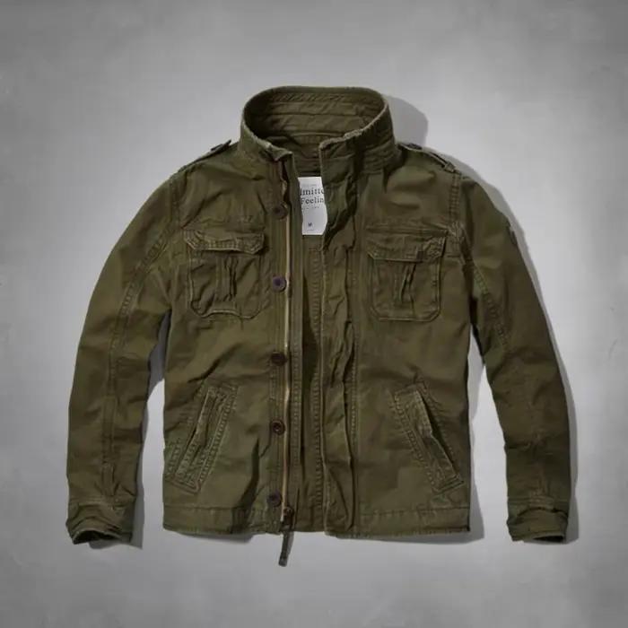 Hommes Camo Cargo veste automne poids lourd lavage coton coupe-vent veste militaire Camouflage tenue