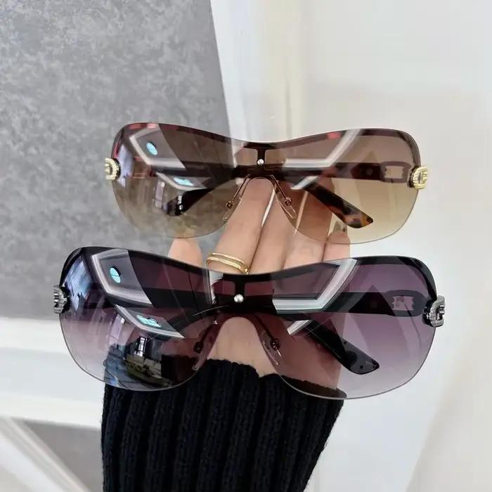 Lunettes de soleil carrées décontractées pour hommes et femmes, lunettes de soleil dégradées, marque