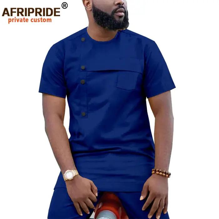 2026 hommes africains vêtements Ankara pantalon ensemble Dashiki chemise 2 pièces tenue haut court t