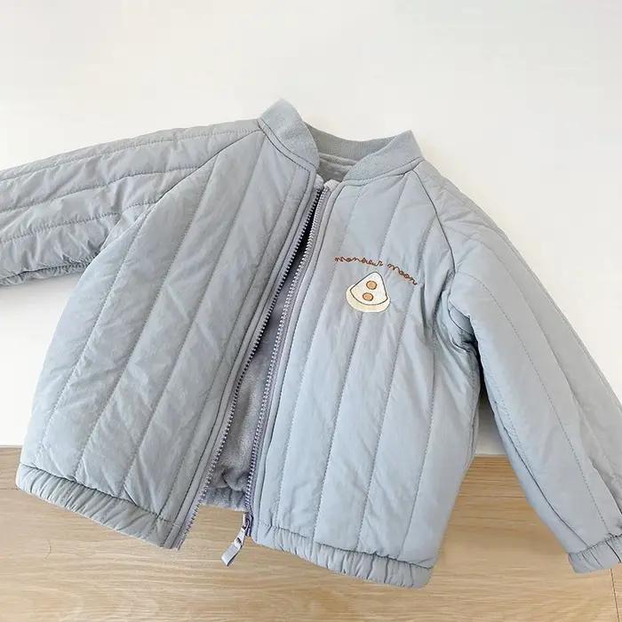 Veste polaire brodée printemps automne pour bébé garçon fille manches longues coton polaire haute qualité occassions spéciales sortie familiale journée parc