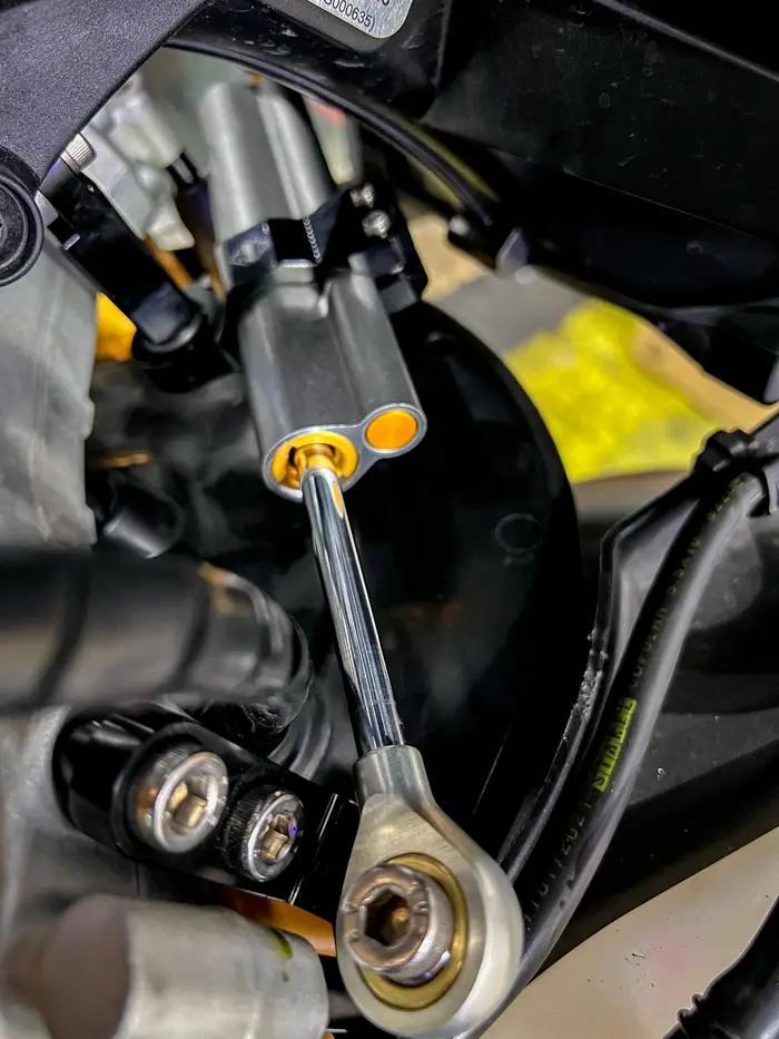 Amortisseur de stabilisateur CNC pour moto, support de montage de direction complet pour Aprilia RS6