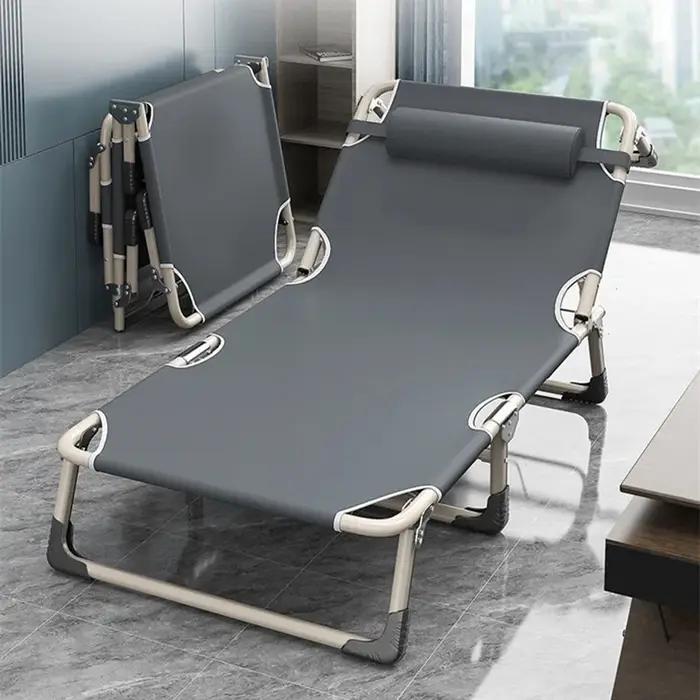 Chaise de plage inclinable multifonctionnelle lit pliant bureau portable pause déjeuner détente extérieure intérieure