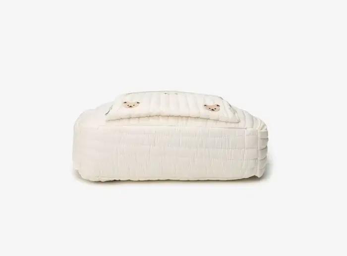 Sac à couches brodé en Nylon, Chic ours et tulipe, avec Clip de poussette, essentiels de voyage pour