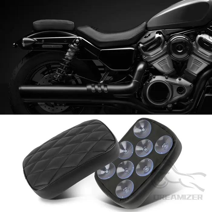 Siège de passager arrière universel noir à ventouse pour moto, pour Harley 883 1200 48 Choppers Bobb