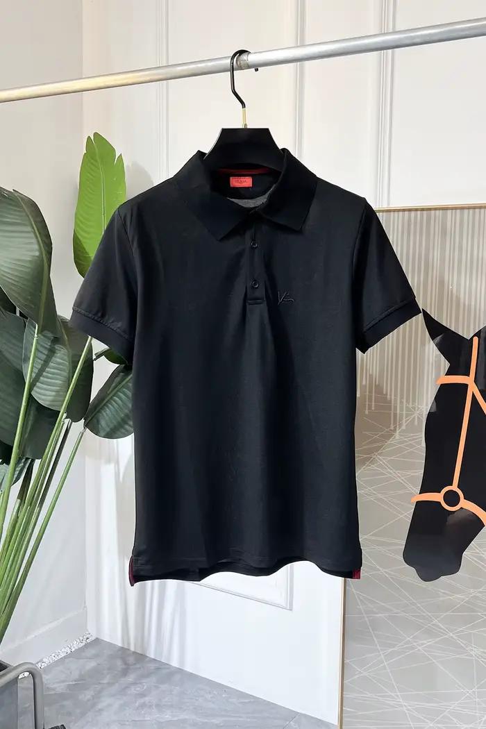 BLLIYOSS T-Shirt nouveaux hommes soie coton haute qualité ventiler décontracté demi manches couleur