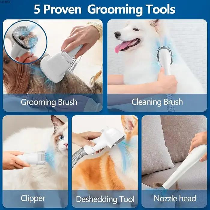 Aspirateur de toilettage pour chiens et Kit de toilettage pour animaux de compagnie avec capacité de