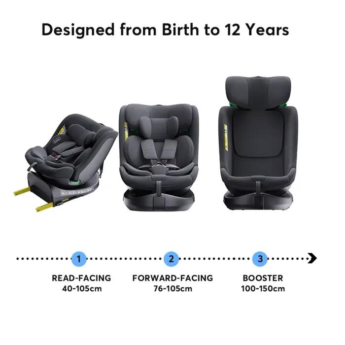 Sièges auto pour enfants avec ISOFIX pour bébé, réglables, rotation à 360°, angle réglable, 0-12 ans