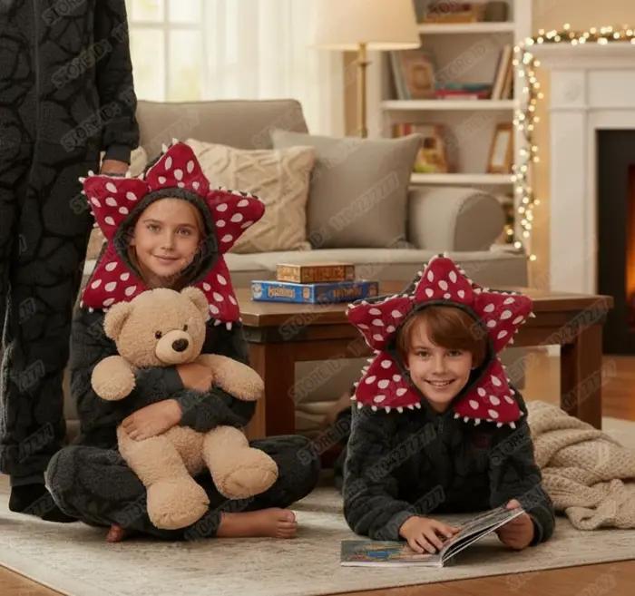 Pyjama d'hiver pour enfants et adultes, pyjama étranger, plante Demogorgon, combinaison pour adultes
