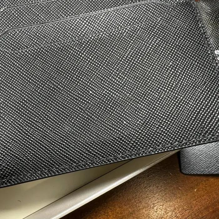 130318 # Portefeuille artisanal de luxe en cuir, collection 4810 Westside, porte-cartes, pince à bil