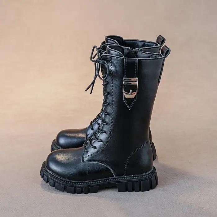 Bottes bébé fille fermeture éclair élégantes, bottes décontractées semelle chaude dentelle confortables