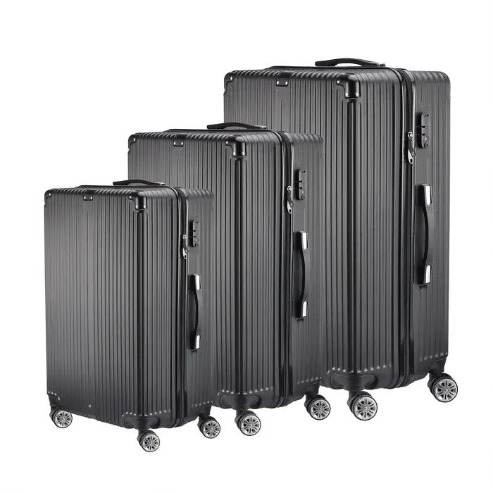 Ensemble de bagages Fangange 3 pièces, roues silencieuses universelles, avec serrure à combinaison,
