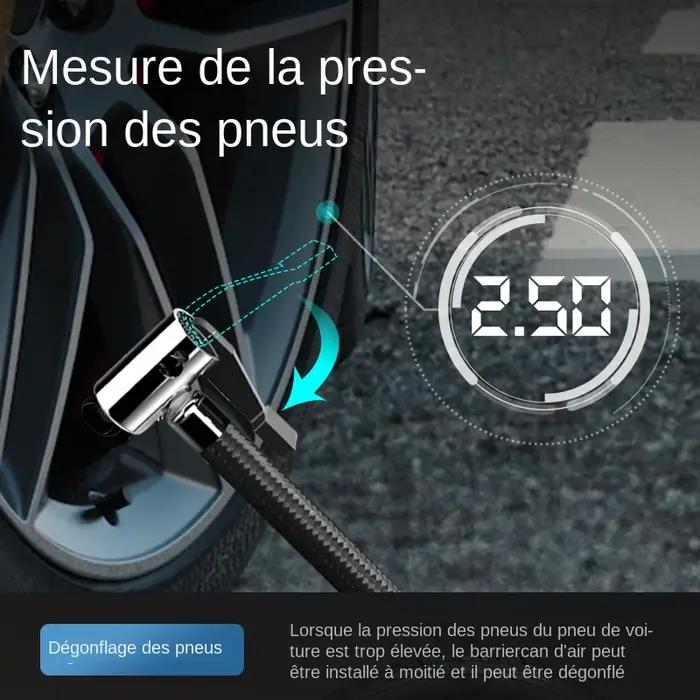 CARSUN Portable Automobile compresseur d'air numérique pompe de gonflage des pneus lampe à LED
