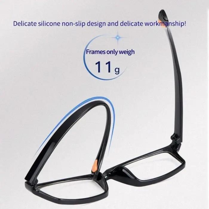 Lunettes de lecture HD anti-lumière bleue pour hommes et femmes, lunettes de lecture portables ultra