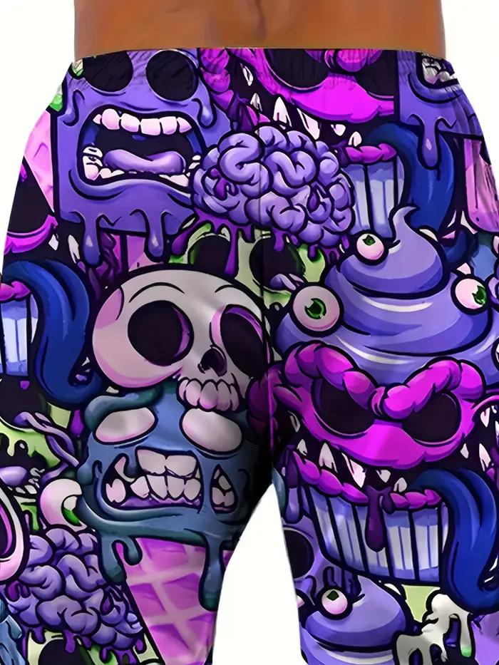 Mode hommes 2025 pantalons de survêtement crâne imprimé Joggers pantalon ajusté pantalon de salon dé