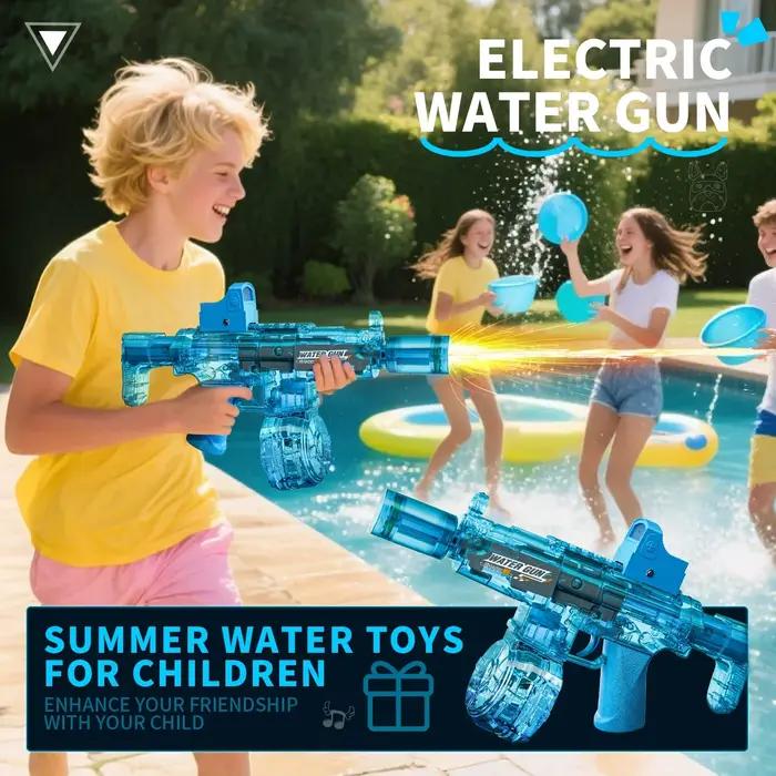 Pistolet à eau électrique à simulation de tir et de recul, jouet pour enfants avec capteur automatiq