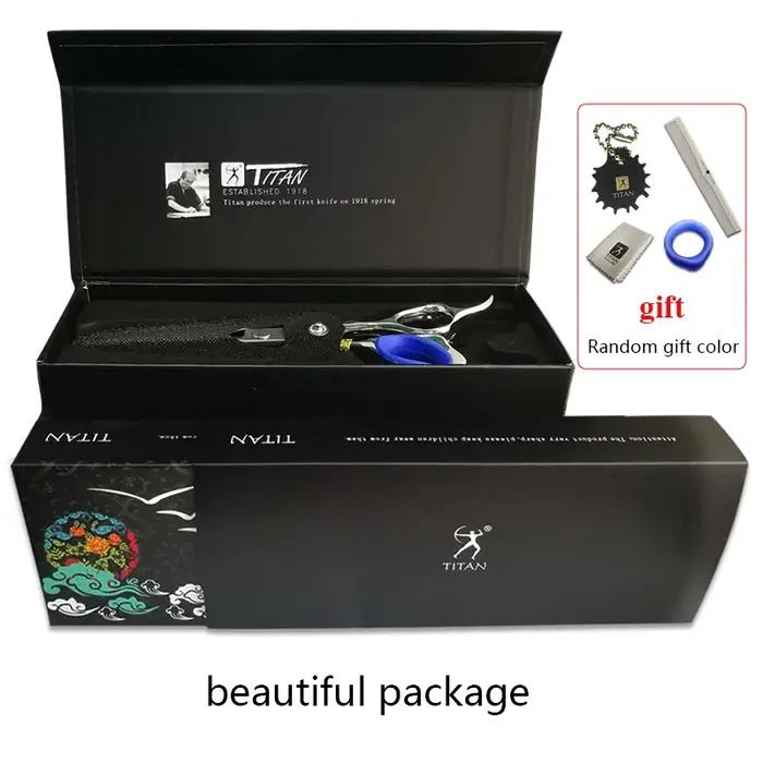TITAN professionnel fil Laser ciseaux à cheveux coupe de cheveux ciseaux coupe barbier ciseaux de co