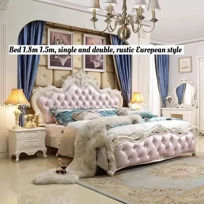 Cadres de lit avec tête de lit 150x200cm lits doubles modernes multifonctionnels tables de nuit pour enfants meubles pour chambre à coucher accessoires pour la maison occasions spéciales chambre à coucher harmonieuse