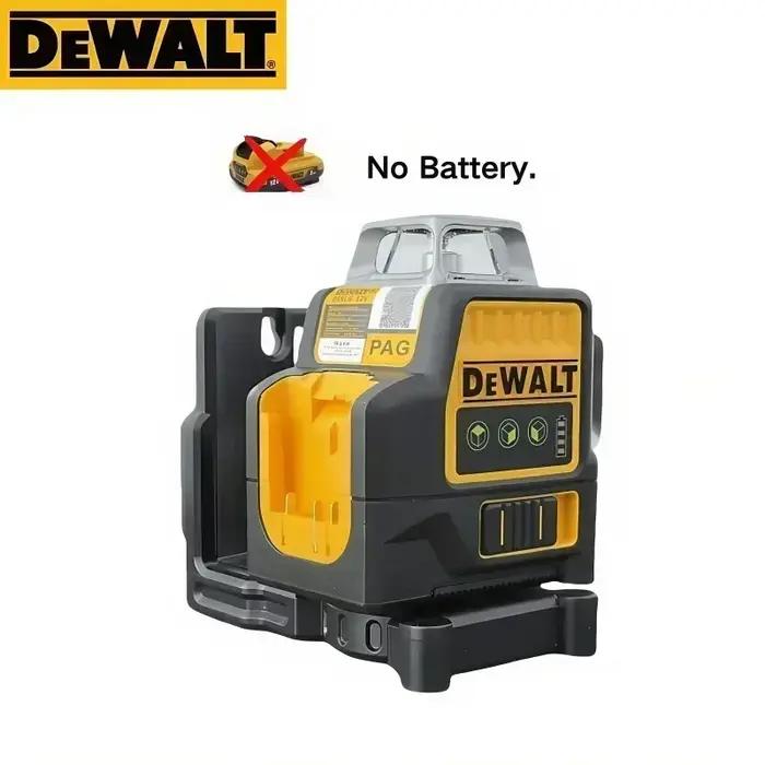 Dewalt DW089LG Laser vert 360° à 3 côtés, 12 lignes, horizontal et vertical, pour extérieur, avec ba