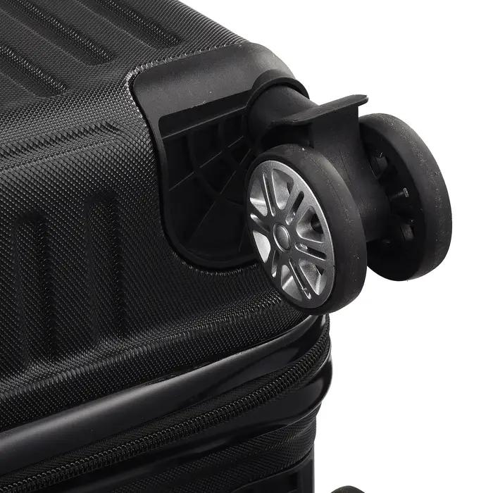 Ensembles de bagages Rosahqnda 3 pièces avec serrure TSA, valise noire en ABS, valise trolley rigide
