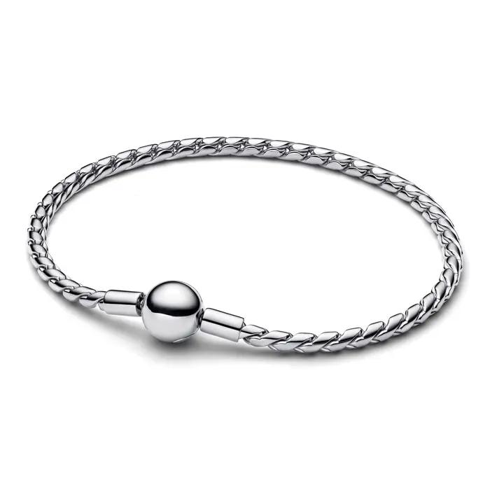 Bracelet en argent sterling 925% de luxe, maille tubulaire ronde en forme de cœur, serti de zircons,