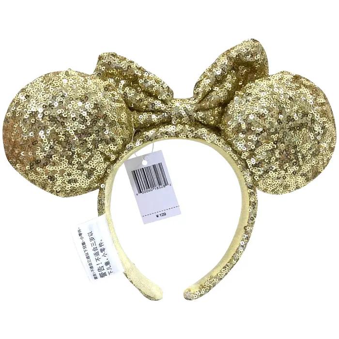 Mikcey souris oreille bandeaux arc paillettes bandeaux cheveux accessoires paillettes fête noël Hall