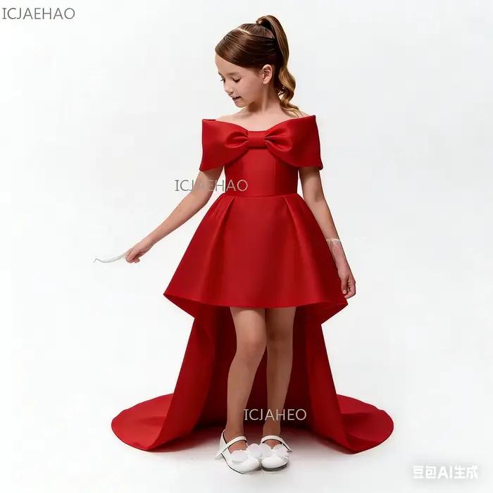 Robe de princesse à épaules dénudées pour filles, idéale pour les fêtes d'anniversaire, les demoisel