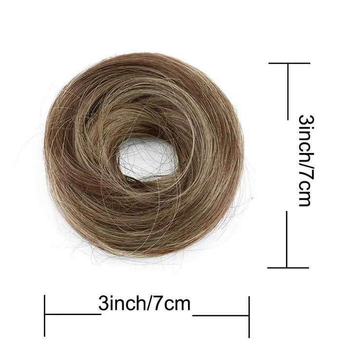 Chignon synthétique élastique désordonné pour femme, postiches, chouchou bouclé, bande de chignon, f