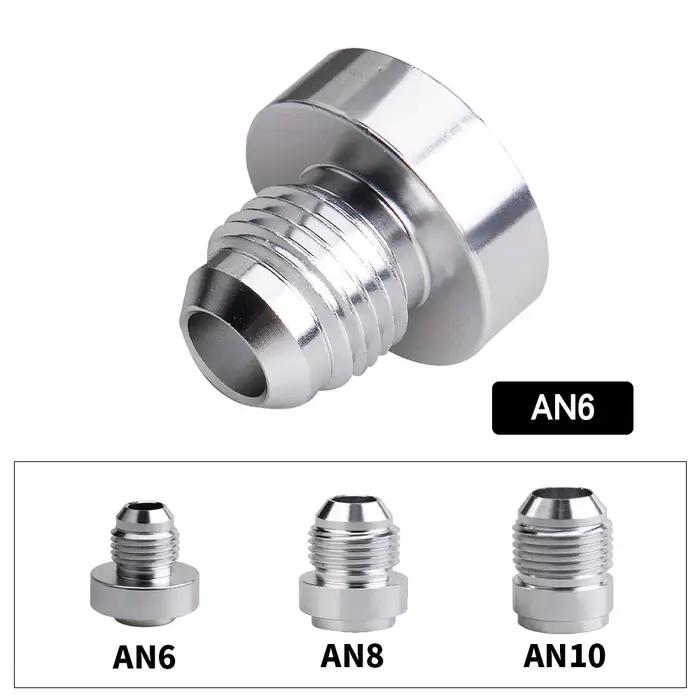 Adaptateur de raccord de soudure mâle droit en aluminium AN6 AN8 AN10, raccord de tuyau nitreux pour