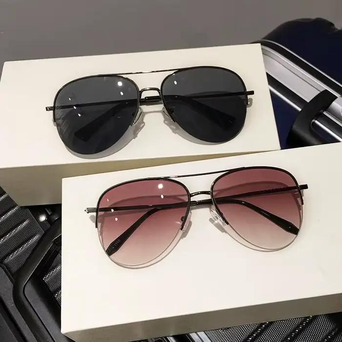 Nouveau Vintage pilote lunettes De soleil femmes hommes marque lunettes De soleil rondes femme lunet