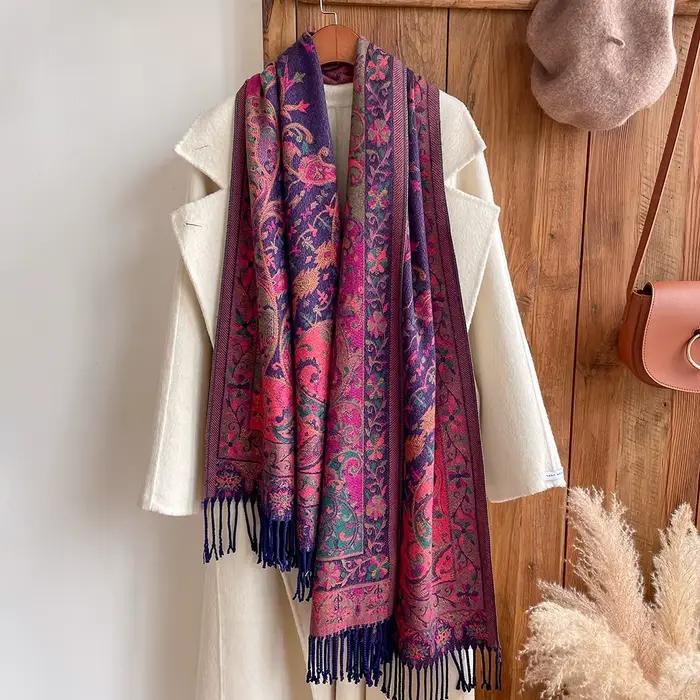 Gland couverture conception épaisse Pashmina nouveau hiver chaud châle enveloppement cachemire échar
