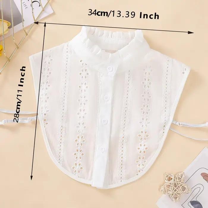 Faux col respirant ajouré pour femmes, col montant à la mode, professionnel décontracté polyvalent,