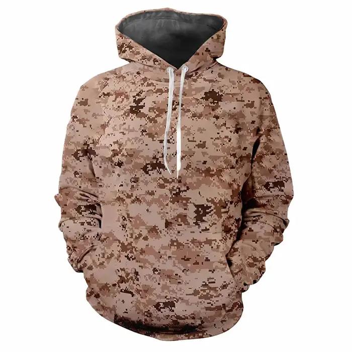 Jungle CamSolomon-Sweat à capuche imprimé en 3D pour homme, sweat-shirt de rue, haut de sport en ple
