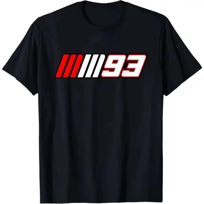 S-5XL2026 Nouvelle Collection Été Moto Course Automobile N° T-shirt imprimé graphique 93, mode, lois
