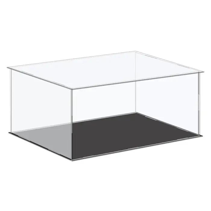 Présentoir en acrylique Transparent, boîte de rangement en plastique, Cube à assembler, vitrine anti