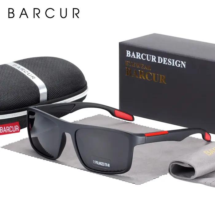 BARCUR marque lunettes de soleil hommes TR90 cadre ultraléger polarisé Vintage lunettes de soleil po