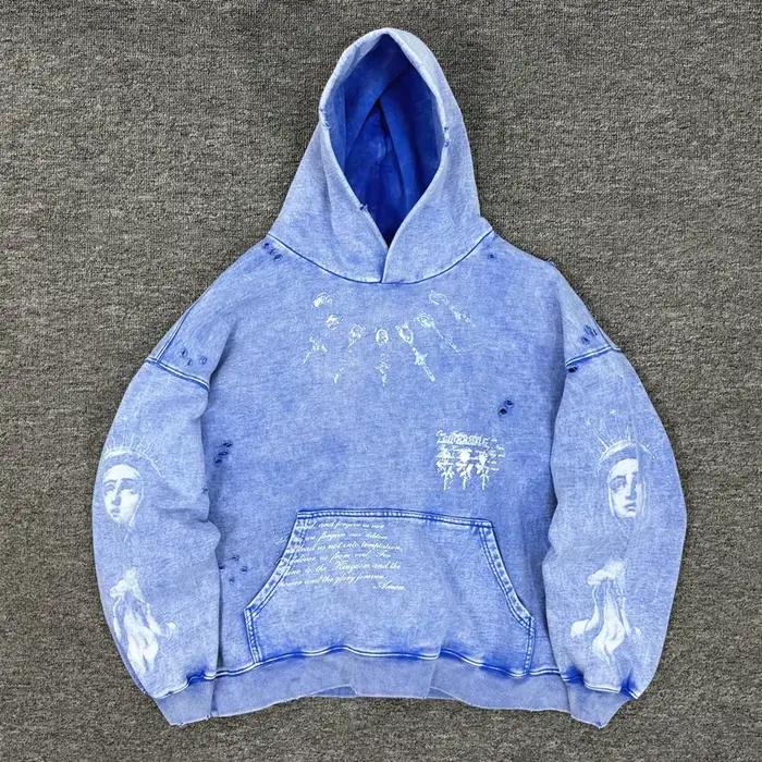 Yao mode Streetwear surdimensionné décontracté coton à capuche Vintage sweat de luxe rétro haute rue