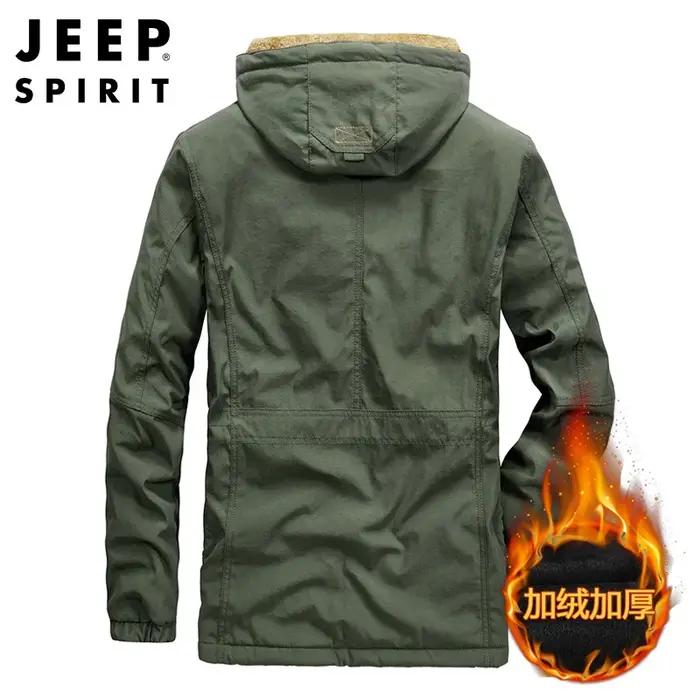 Guitar EP SPIRIT-Veste mi-longue en coton pour homme, manteau épais en velours, ample, résistant au