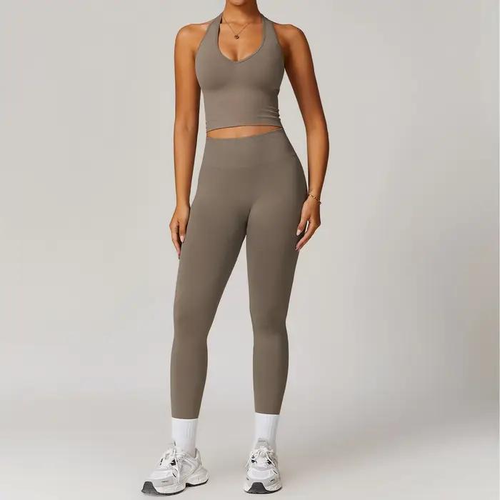 2 pièces ensemble de Yoga sans couture vêtements de sport vêtements de sport costumes de Yoga pour f