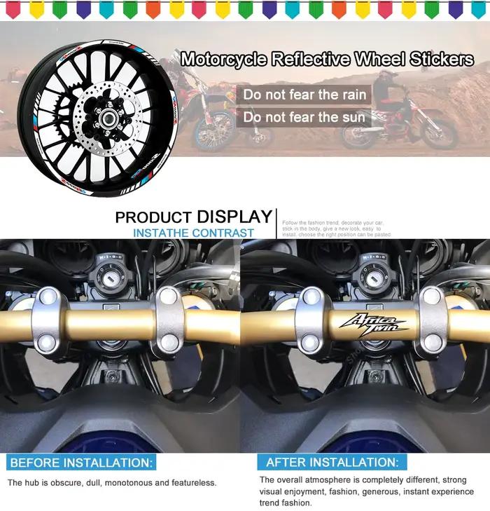 Autocollants réfléchissants imperméables pour moto, autocollants imperméables Africa Twin 750 XRV po