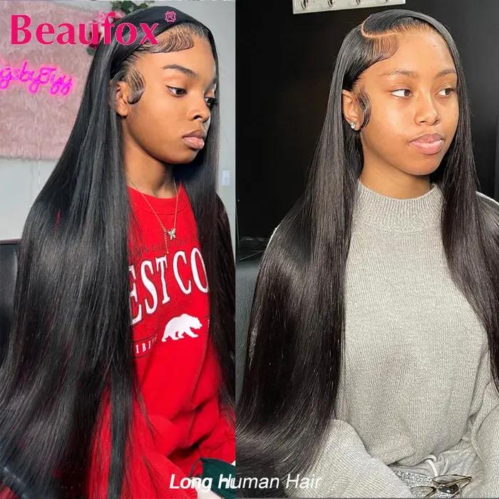 Beautorch-Mèches Péruviennes Naturelles avec Closure, Cheveux Vierges Lisses, Extensions de Cheveux