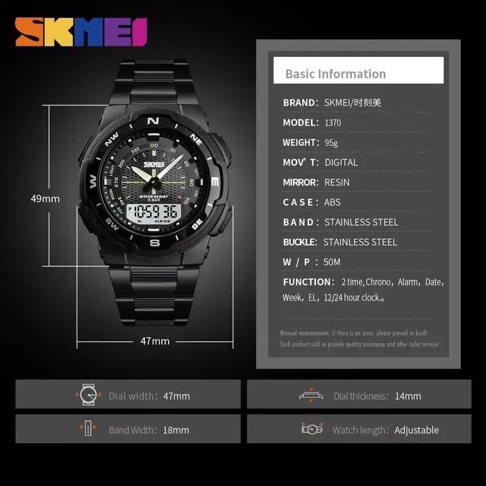 SKMEI 1370 luxe entièrement en acier affaires montre étanche Relogio Masculino montre hommes mode Sp