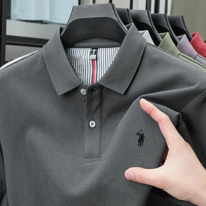Polo homme 100% coton pur, nouveau, confort de luxe, respirant, manches courtes, haute qualité, styl