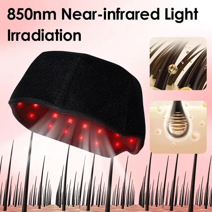 Casque de thérapie par lumière rouge et infrarouge proche KEMOKO pour la croissance des cheveux, 660