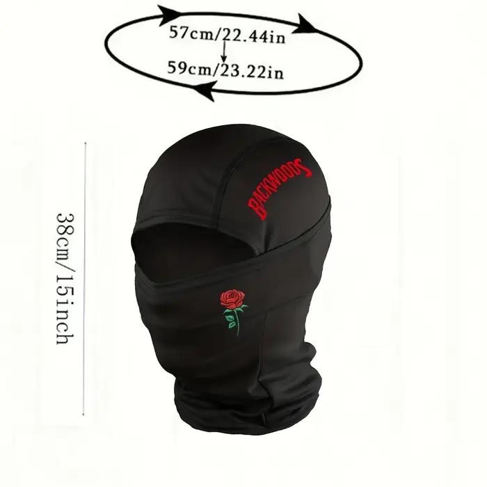 1 pièce/2 pièces en option-Rose BackWOODS imprimé cagoule chapeau coupe-vent anti-poussière respiran