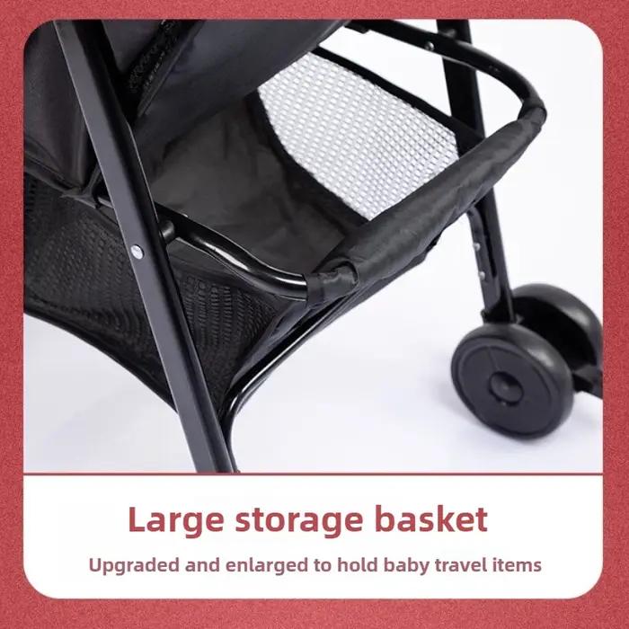 Poussette bébé pliable légère pour s'asseoir couché absorber chocs résistante freins saisons